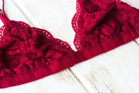 Classic Bralette – Deep Red